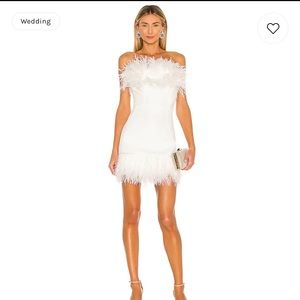 Bronx and Banco White Feather Dress